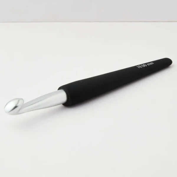 KnitPro Kvačka srebrna s črnim ročajem 4,00 mm - slika 3